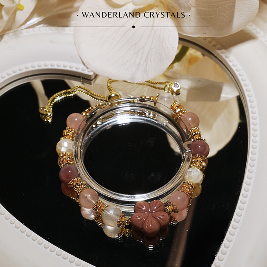 Gloria Alashan Agate Crystal Bracelet
