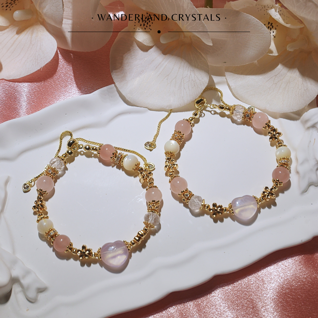 Aurelia Rose Quartz Crystal Bracelet