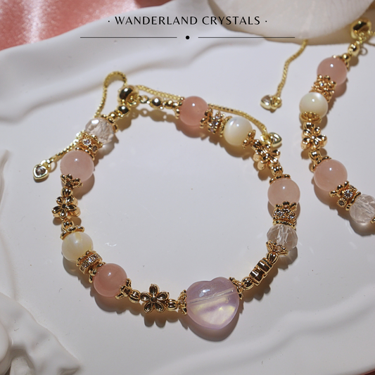 Aurelia Rose Quartz Crystal Bracelet